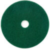 Global Industrial™ 20"" Scrubbing Pad Green 5 Per Case