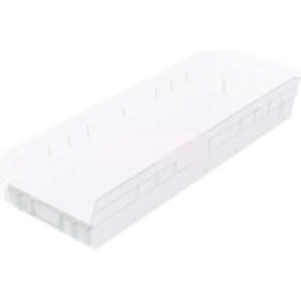 Akro-Mils Plastic Nesting Storage Shelf Bin 30184 - 8-3/8""W x 23-5/8""L x 4""H Clear