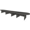 Regency Legacy 264"" Modular Racetrack Conference Table with 3 Power Data Grommets Ash Grey