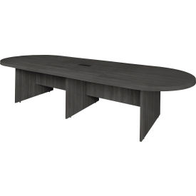 Regency Legacy 168"" Modular Racetrack Conference Table with Power Data Grommet Ash Grey