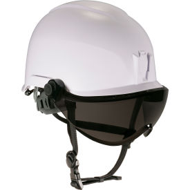 Ergodyne Skullerz 8974V Class E Safety Helmet with Visor Kit Anti-Fog Smoke Lens White