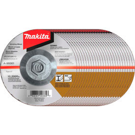 Makita® Hubbed INOX Grinding Wheel 36 Grit Type 27 6""Dia x 1/4""T x 5/8-11"" Cntr HoleDia-5/Pk