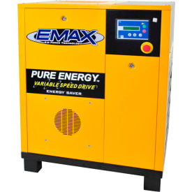 EMAX ERV0070001 7.5HP Rotary Screw Compressor Tankless 145 PSI 29 CFM 1PH 208/230V