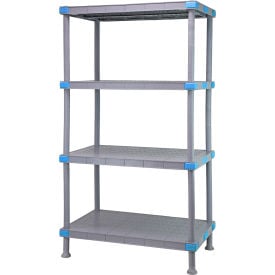 Quantum Millenia™ Shelving Unit 24""W X 18""D X 50""H 4 Solid Shelves