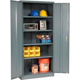 Global Industrial™ Storage Cabinet Turn Handle 36""W x 18""D x 78""H Gray Unassembled