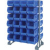 Quantum QRU-12D-240-48 Double Sided 12 Rail Unit With 48 QUS240 Ultra Stack & Hang Bins Blue