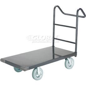 Global Industrial™ Steel Deck Truck 48x24 1200 Lb. Cap. 8"" Pneumatic Casters - Ergo Handle