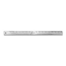 Westcott® Stainless Steel Ruler with Non Slip Cork Base 18"" Long 1 Each
