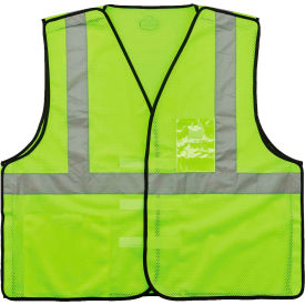 Ergodyne® GloWear® 8216BA Breakaway Mesh Vest w/ ID Holder Class 2 S/M Lime