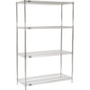 Nexel® 4 Shelf Chrome Wire Shelving Unit Starter 54""W x 21""D x 74""H