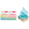 Universal One® Fan-Folded Pop-Up Notes 3 x 3 4 Pastel Colors 12 100-Sheet Pads/Pack