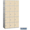 Salsbury 5-Tier 15 Door Plastic Locker 38-1/4""W x 18""D x 74""H Tan Unassembled