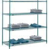 Nexel® 4 Shelf Poly-Green® Wire Shelving Unit Starter 60""W x 21""D x 54""H