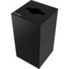 Global Industrial™ Square Recycling Can with Mixed Recycling Lid 36 Gallon Black