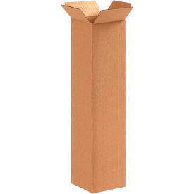 Global Industrial™ Tall Cardboard Corrugated Boxes 4""L x 4""W x 16""H Kraft