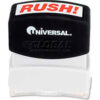 Universal Message Stamp RUSH Pre-Inked/Re-Inkable Red