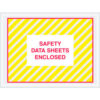 SDS Envelopes w/ ""Safety Data Sheet Enclosed"" Print 6""L x 4-1/2""W Yellow/Red 1000/Pack