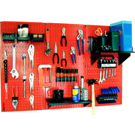 Wall Control Pegboard Standard Tool Storage Kit Red/Black 48"" X 32"" X 9""