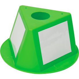 Inventory Control Cone W/ Dry Erase Decals Lime