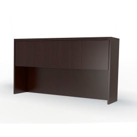 Safco® Aberdeen 72""W Hutch with Wood Doors 72""W x 15""D x 39-1/8""H Mocha