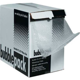 Perforated Bubble Roll W/Dispenser 12""W x 100'L x 5/16"" Bubble Clear