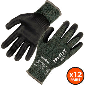 Ergodyne® Proflex 7070 Cut Resistant Gloves Nitrile Coated ANSI A7 XL Green 12 Pairs