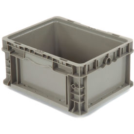 Global Industrial™ Stackable Straight Wall Container Solid 12""L x 15""W x 7-1/2""H Gray