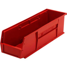 Quantum Storage 5-1/2""W x 18""D x 5""H Ultra Series Stack and Hang Bin Red Polypropylene 4 Slots