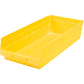 Global Industrial™ Plastic Nesting Storage Shelf Bin 8-3/8""W x 17-7/8""L x 4""H Yellow