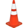 Global Industrial™ 28"" Traffic Cone Reflective Solid Orange Base 7 lbs.