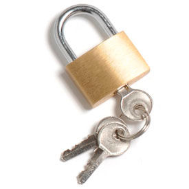 Global Industrial™ Brass Padlock With 3 Keys
