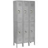 Global Industrial™ Infinity® 2-Tier 6 Door Locker 36""W x 12""D x 78""H Gray Unassembled