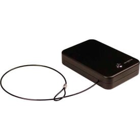 Tracker Safe Portable Safe SPS-02 - Key Lock - 6-1/2""W x 9-11/16""D x 1-3/4""H - Black