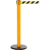 SafetyPro 300 Retractable Belt Barrier 40"" Yellow Post 16' Black/Yellow Diagonal Stripe Belt