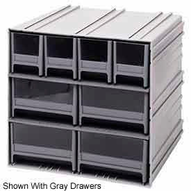 Quantum Interlocking Storage Cabinet QIC-4244 - 11-3/4""Wx11-3/8""Dx11""H - 8 Ivory Drawers