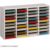 36 Compartment Adjustable Literature Organizer - Gray