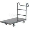 Global Industrial™ Steel Deck Truck 48x30 1400 Lb. Cap. 5"" Rubber Casters - Ergo Handle
