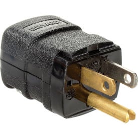 Bryant 5966VBK Valise Straight Blade Plug 15A 125V Black