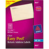 Avery® Easy Peel Inkjet Mailing Labels 1/2 x 1-3/4 Clear 2000/Pack