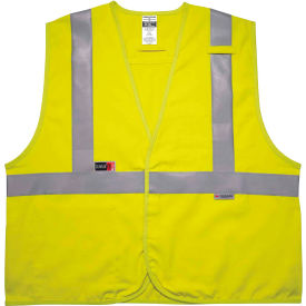 Ergodyne 8261FRHL L/XL Lime Hi-Vis FR Safety Vest - Class 2 Dual Compliant