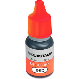 COSCO ACCU-STAMP Gel Ink Refill Red 0.35 oz. Bottle