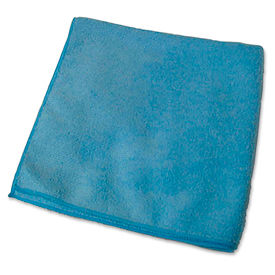 Genuine Joe Microfiber Cloth Gen. Purpose Lint Free 16"" x 16"" Blue 12/Bag - GJO39506
