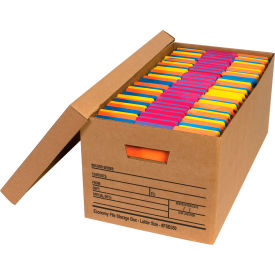 Global Industrial™ Economy File Storage Boxes w/ Lid 24""L x 12""W x 10""H Kraft
