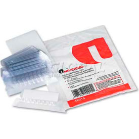 Universal Hanging File Folder Plastic Index Tabs 1/5 Tab Cut 2 1/4"" Tab Clear 25/Pack