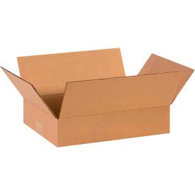 Global Industrial™ Flat Cardboard Corrugated Boxes 14""L x 10""W x 3""H Kraft