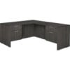 Regency Legacy Double Pedestal L-Desk with Four Drawers 66"" Ash Grey