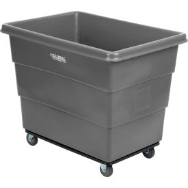 Global Industrial™ Plastic Bulk Box Truck 16 Bushel Steel Chassis Base Gray