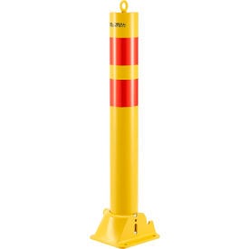 Global Industrial™ Collapsible Bollard 4-1/4"" Dia. 35-1/2"" Extended Height Yellow