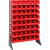 Quantum QRU-16S-230-48 Single Sided 16 Rail Unit With 48 QUS230 Ultra Stack & Hang Bins Red