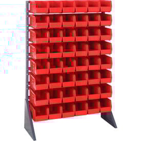 Quantum QRU-16S-230-48 Single Sided 16 Rail Unit With 48 QUS230 Ultra Stack & Hang Bins Red